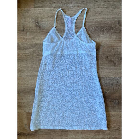 Vicotria's Secret White Lace Slip Nightie Thong Lingerie Set  Women's Size Large - Picture 6 of 13